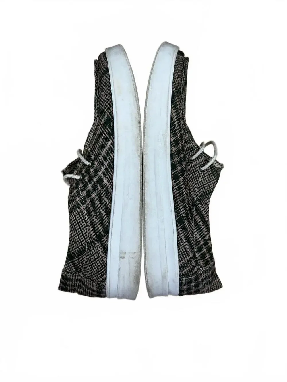 Plaid Casual Sneakers with White‎ Soles
